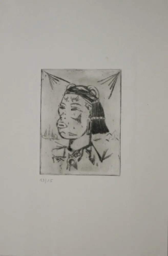 版画 Tappert - Indianer / Indian