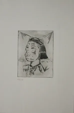 版画 Tappert - Indianer / Indian