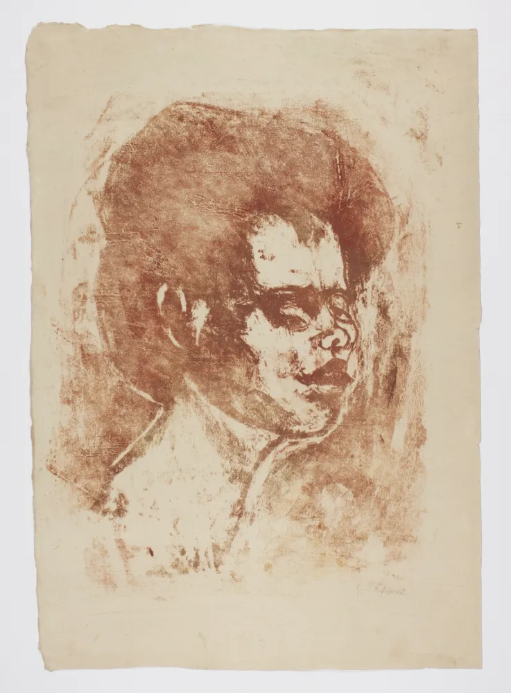 石版画 Tappert - Mädchenkopf nach rechts (Girl's head to the right)