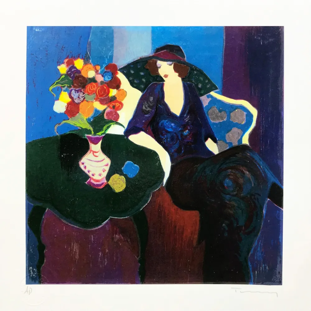 凸版印刷 Tarkay - UNTITLED (WOMAN WITH HAT)