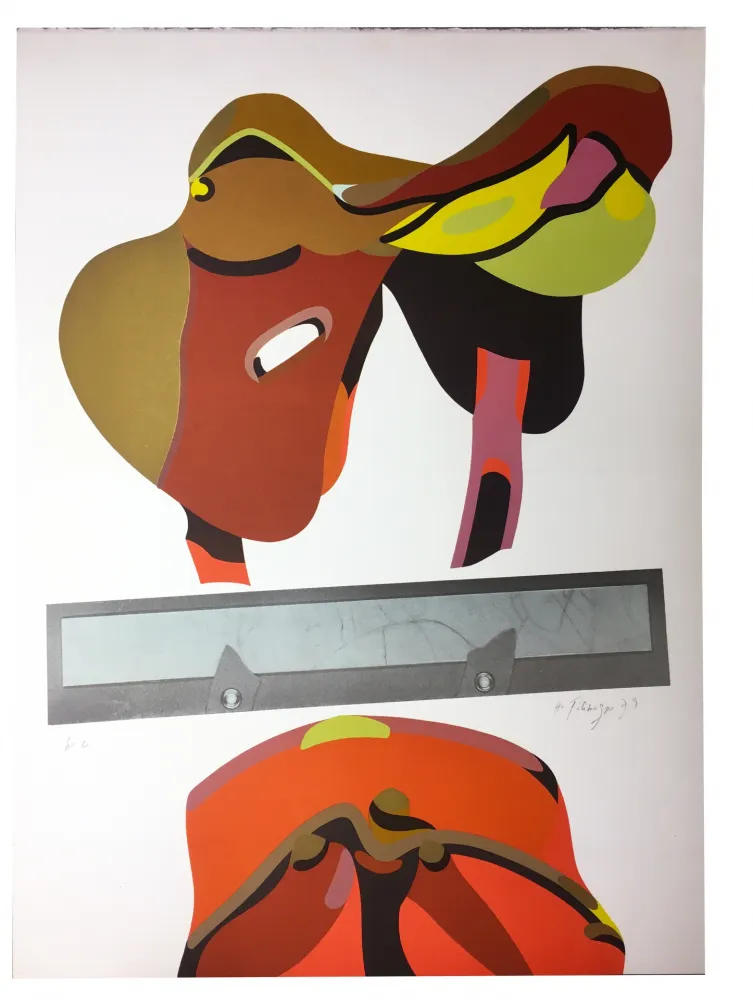 石版画 Telemaque - SELLE RÈGLE GRISE (1979).