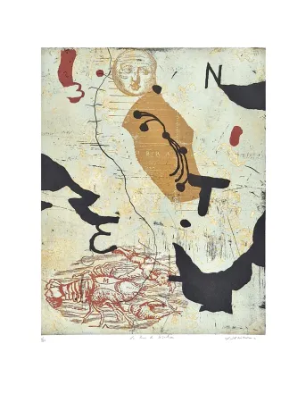 版画 Texier - La lune de Sébastien