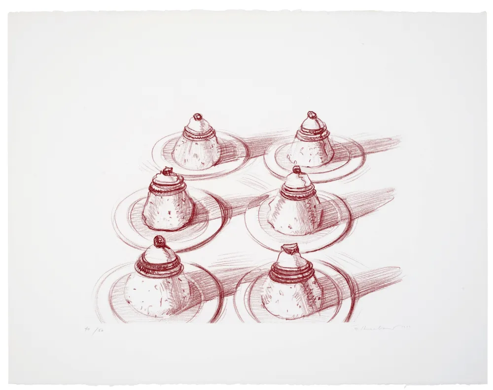 版画 Thiebaud - Six Italian Desserts