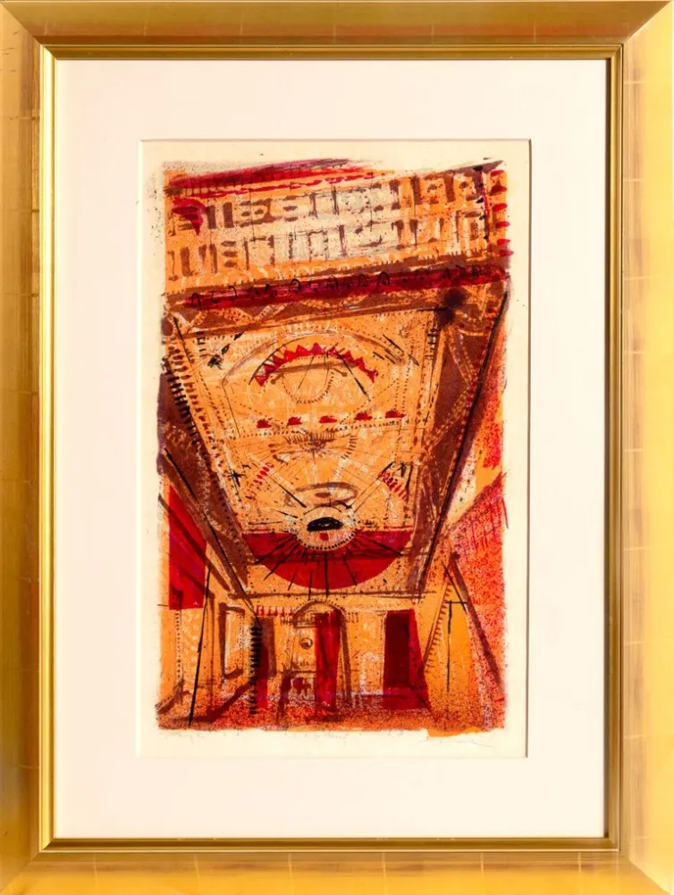 石版画 Thiebaud - Theater Marquee