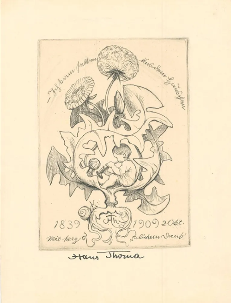 版画 Thoma - Ich kam selten aus dem Häuschen