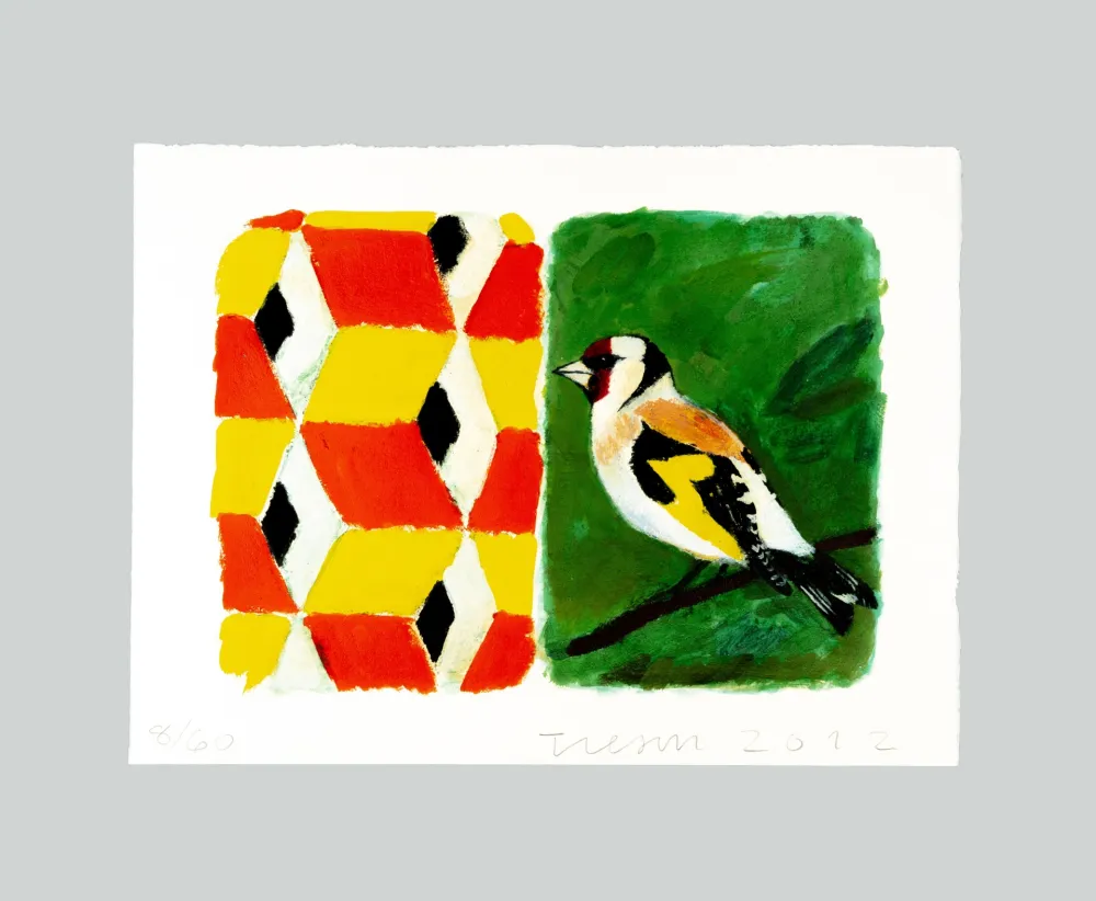 金刚砂版画 Tilson - The Stones of Venice. Goldfinch. Diptych