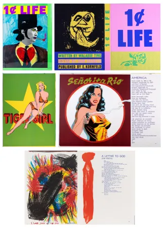 插图书 Ting - 1¢ LIFE (One Cent Life) by Walasse Ting. Warhol, Lichtenstein, Francis, Mitchell, Indiana, Ramos, Jorn… (1964)
