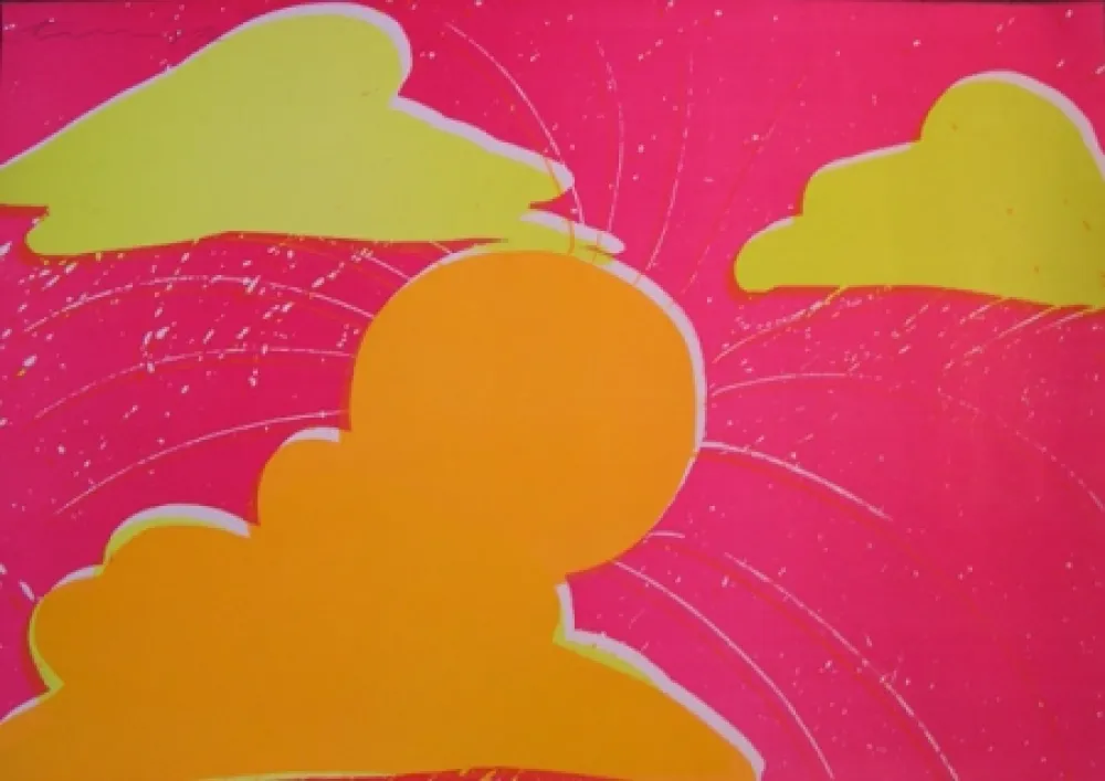 石版画 Ting - Coucher de soleil du Sud