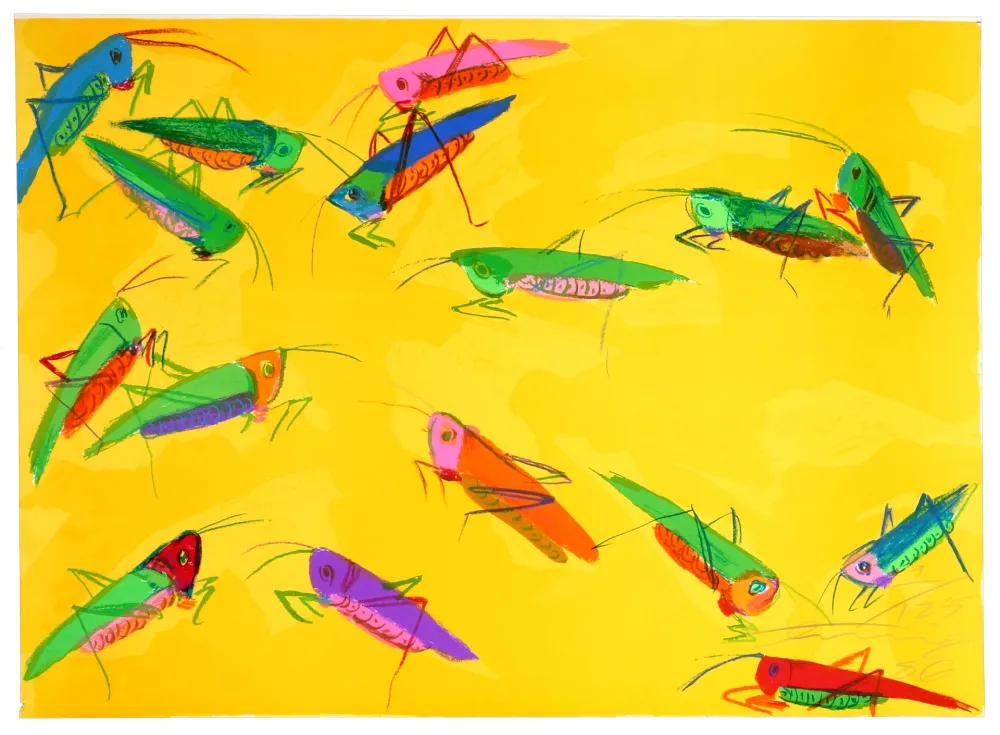 石版画 Ting - Grasshoppers