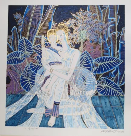 石版画 Ting - Maternité