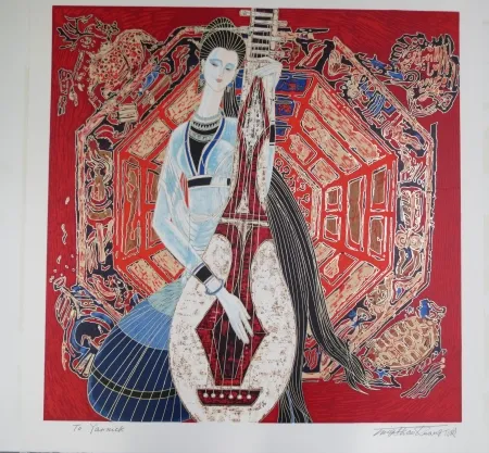 石版画 Ting - Musician