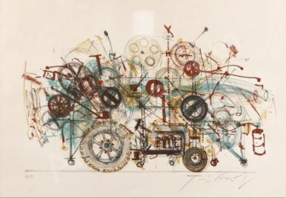 石版画 Tinguely - Meta-machine 