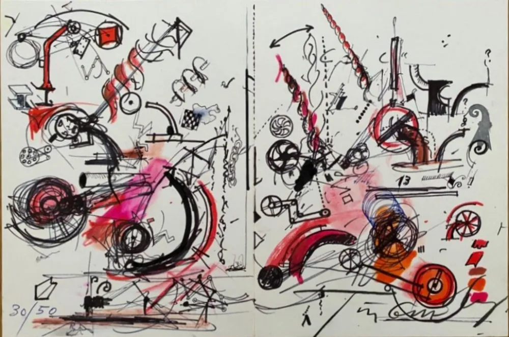 石版画 Tinguely - Sans Titre