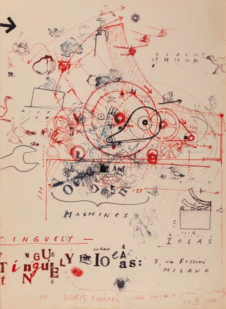 胶版印刷 Tinguely - Tinguely - Galleria Iolas, 1966