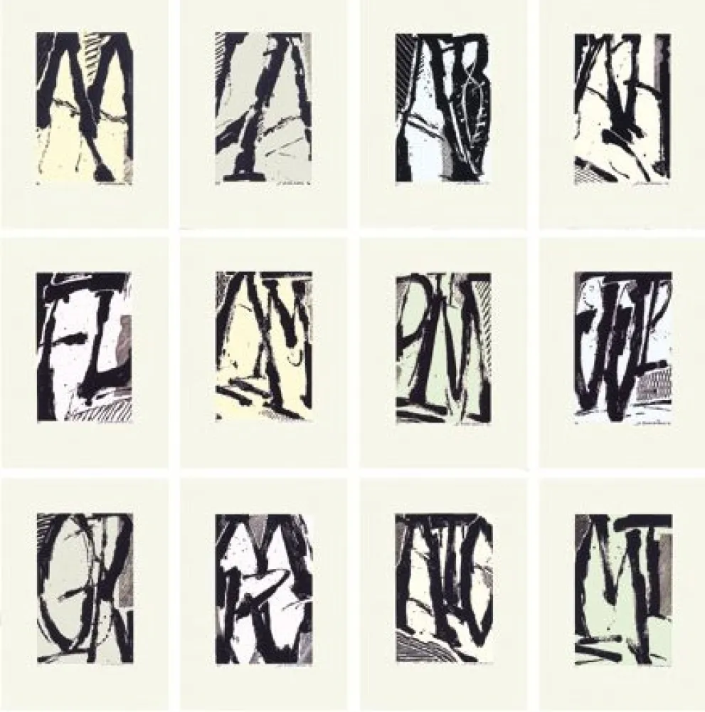 丝网印刷 Titus Carmel - Cairn - 12 sérigraphies 