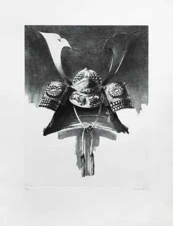 版画 Titus Carmel - Casque de Nikko I 
