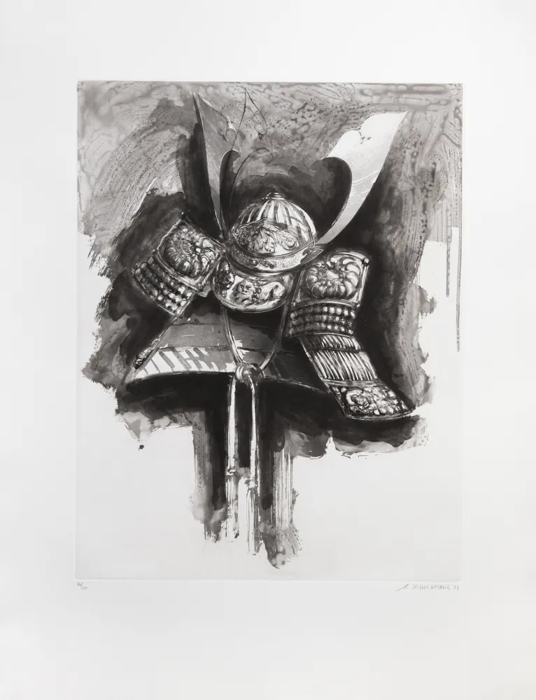 版画 Titus Carmel - Casque de Nikko IV