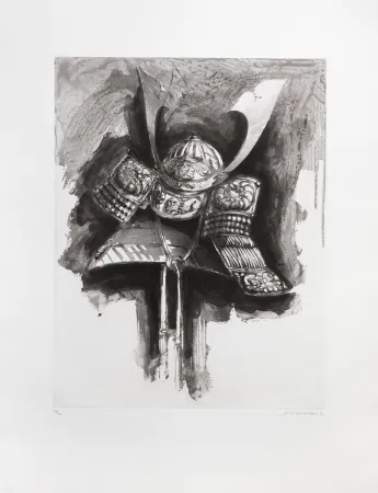版画 Titus Carmel - Casque de Nikko IV