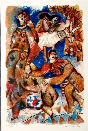 石版画 Tobiasse - C'était au temps d'Abraham