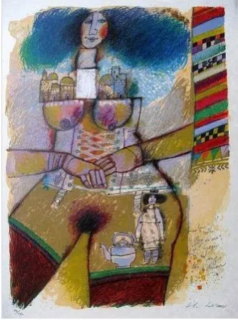 石版画 Tobiasse - Composition