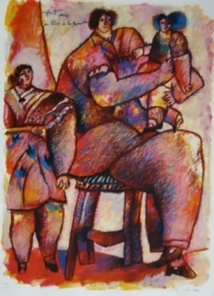 石版画 Tobiasse - Enfants venus du palais de la mémoire