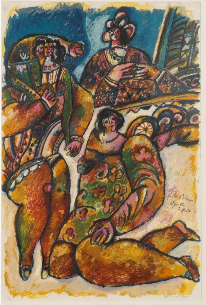 石版画 Tobiasse - Fenêtres d'amour, labyrinthes infinis