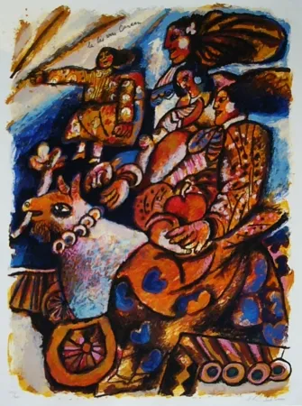 石版画 Tobiasse - Là bas vers Canaan