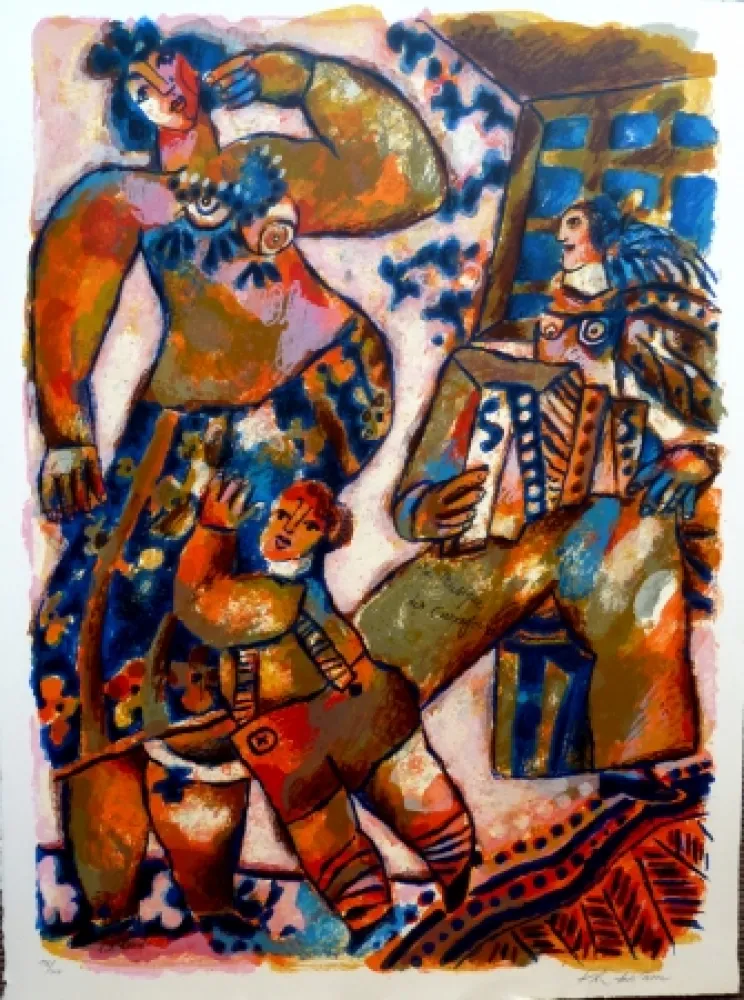 石版画 Tobiasse - La Musique des Carrefours