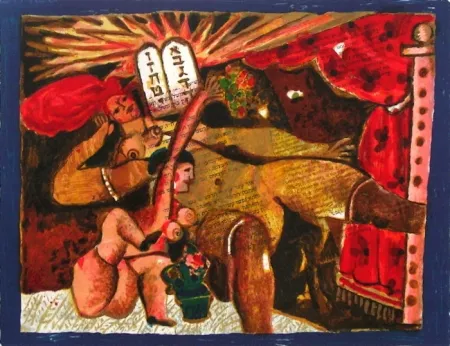 石版画 Tobiasse - Le cantique des cantiques V