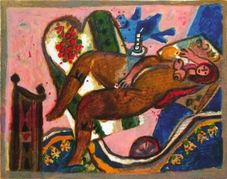 石版画 Tobiasse - Le cantique des cantiques VI