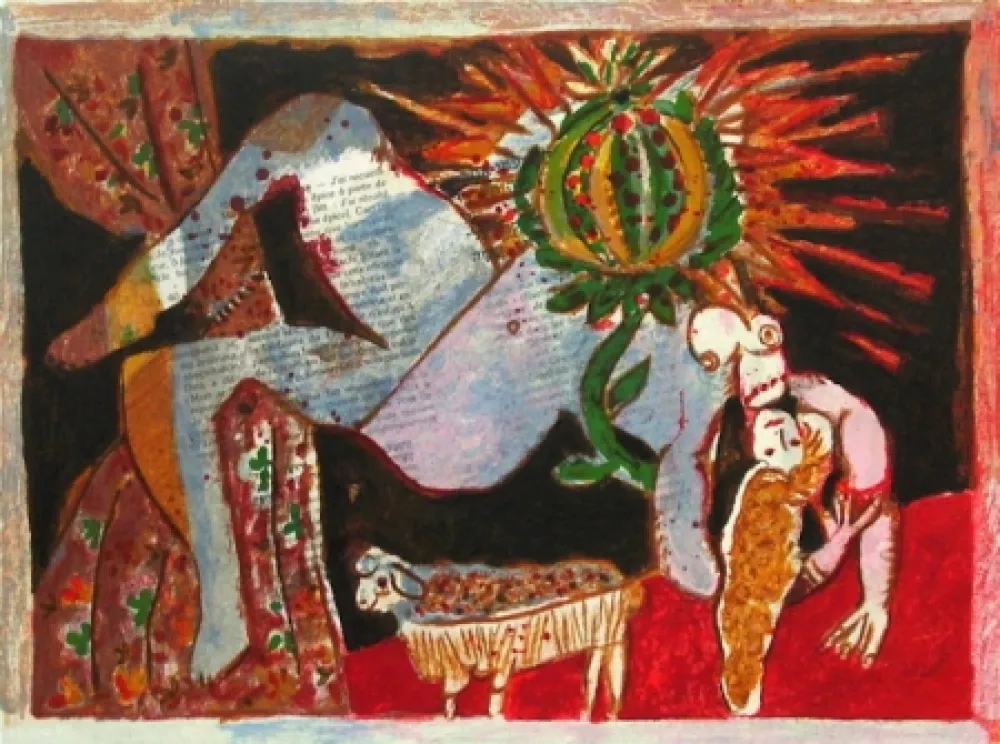 石版画 Tobiasse - Le cantique des cantiques VII