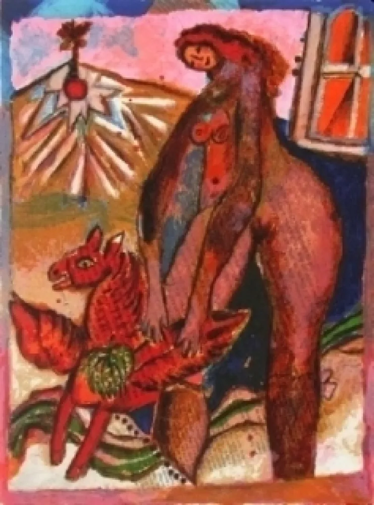 石版画 Tobiasse - Le cantique des cantiques VIII