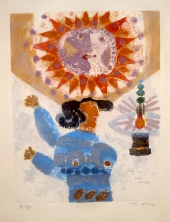 金刚砂版画 Tobiasse - Le soleil