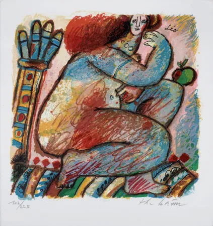 石版画 Tobiasse - Léa, 1989 - Hand-signed