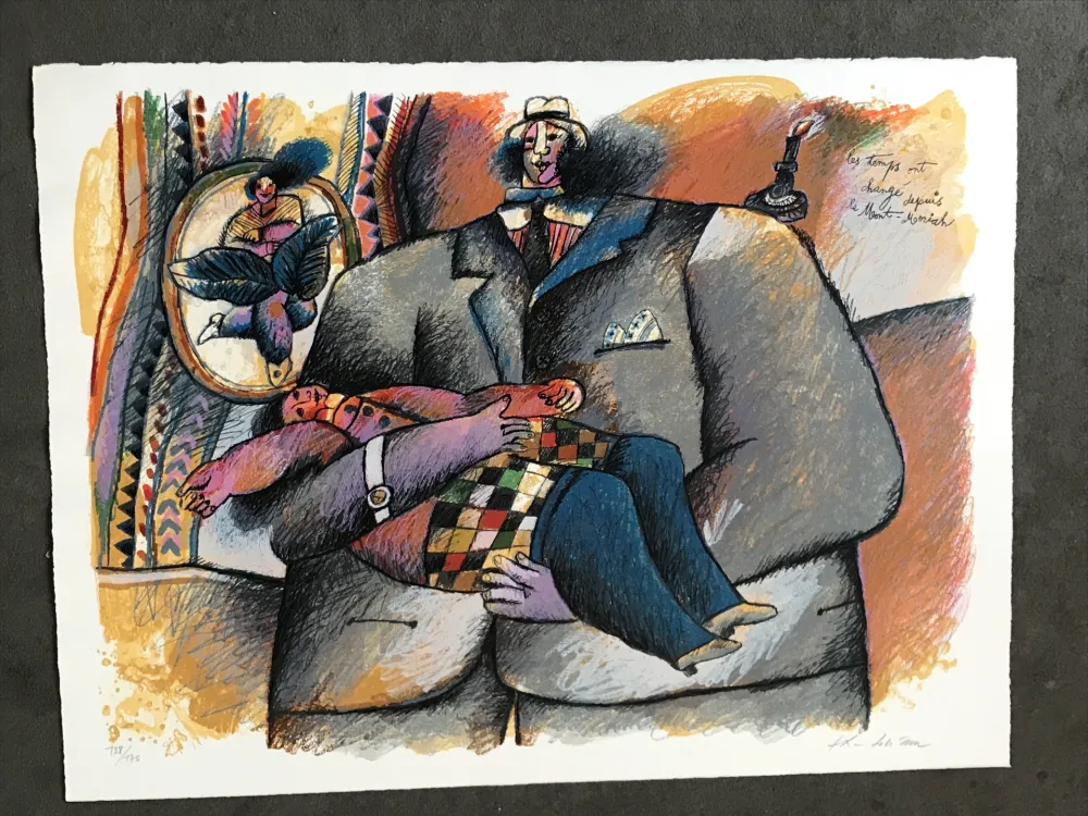 石版画 Tobiasse - Les temps ont changé depuis le Mont - Moriah