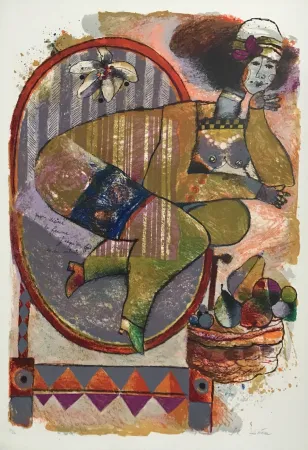 石版画 Tobiasse - Pour Desirer la Femme Jusqu’au Fond de son Miroir