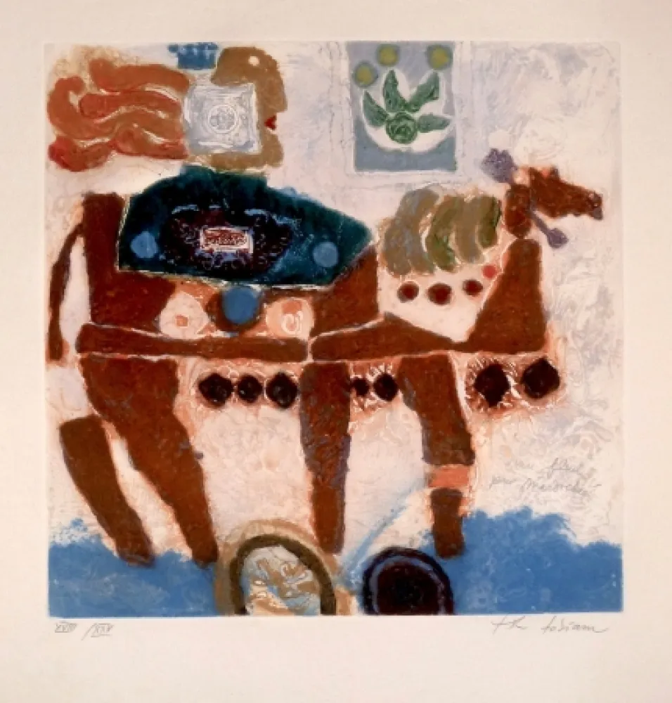 金刚砂版画 Tobiasse - Une fleur 