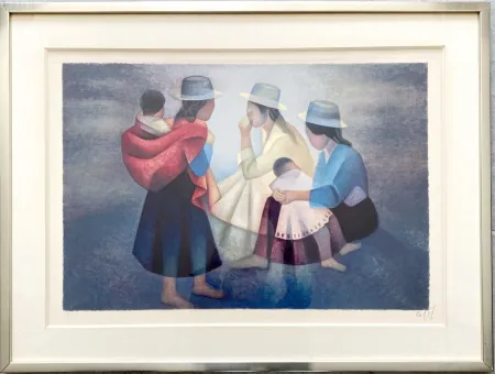 石版画 Toffoli - Bavardages