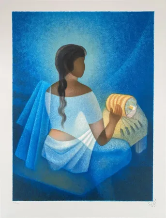 石版画 Toffoli - Le fuseau