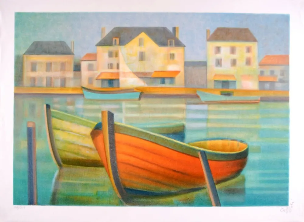 石版画 Toffoli - Soleil du Midi en Vendée