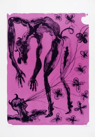 石版画 Toguo - Selfish dinner