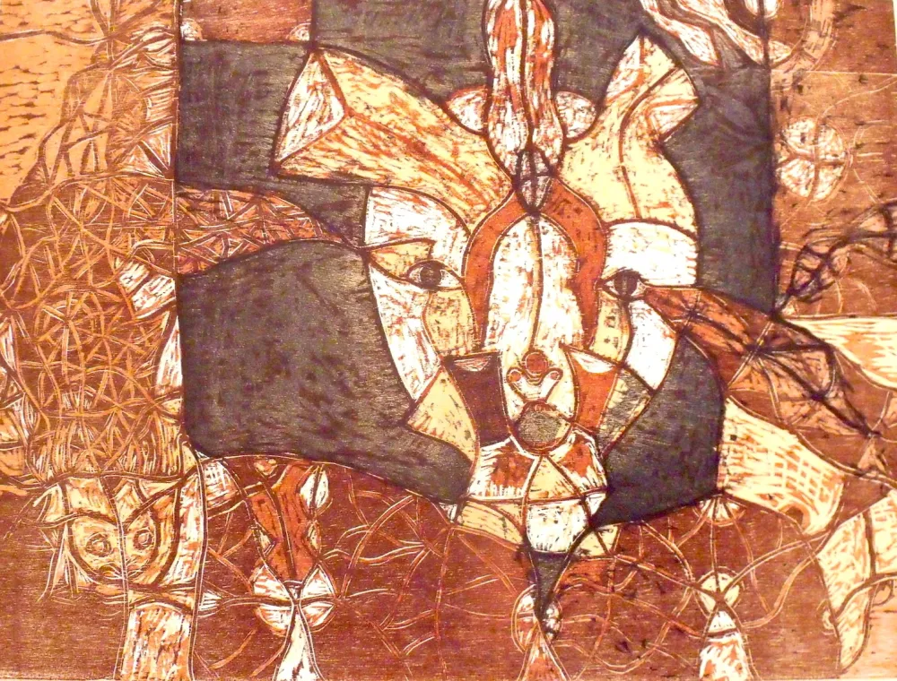 木刻 Toledo - Autoretrato