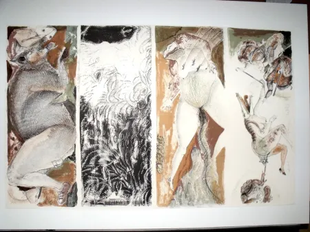 石版画 Toledo - Carta para felicitar a un cochino