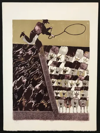 石版画 Toledo - Cow Herder