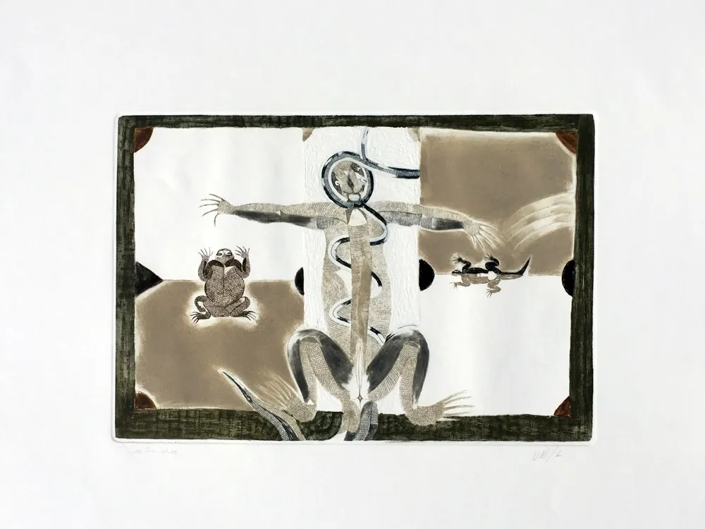 版画 Toledo - El conejo, el Garrobo, la Rana (Rabbit, Iguana and Toad)