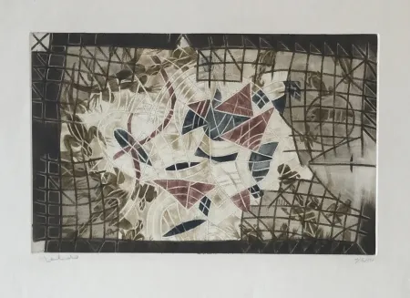 版画 Toledo - Iguanas in Brown, Red, and Blue