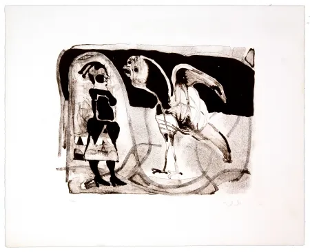 石版画 Toledo - Le coq