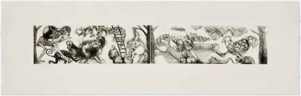 版画 Toledo - Toads and Monkeys 