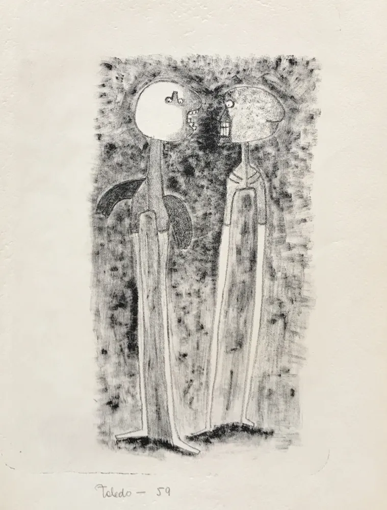 石版画 Toledo - Two Figures