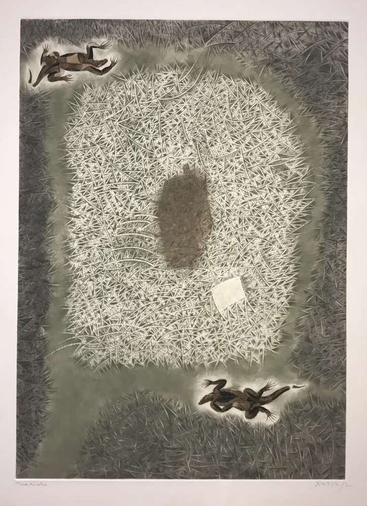 版画 Toledo - Two Iguanas